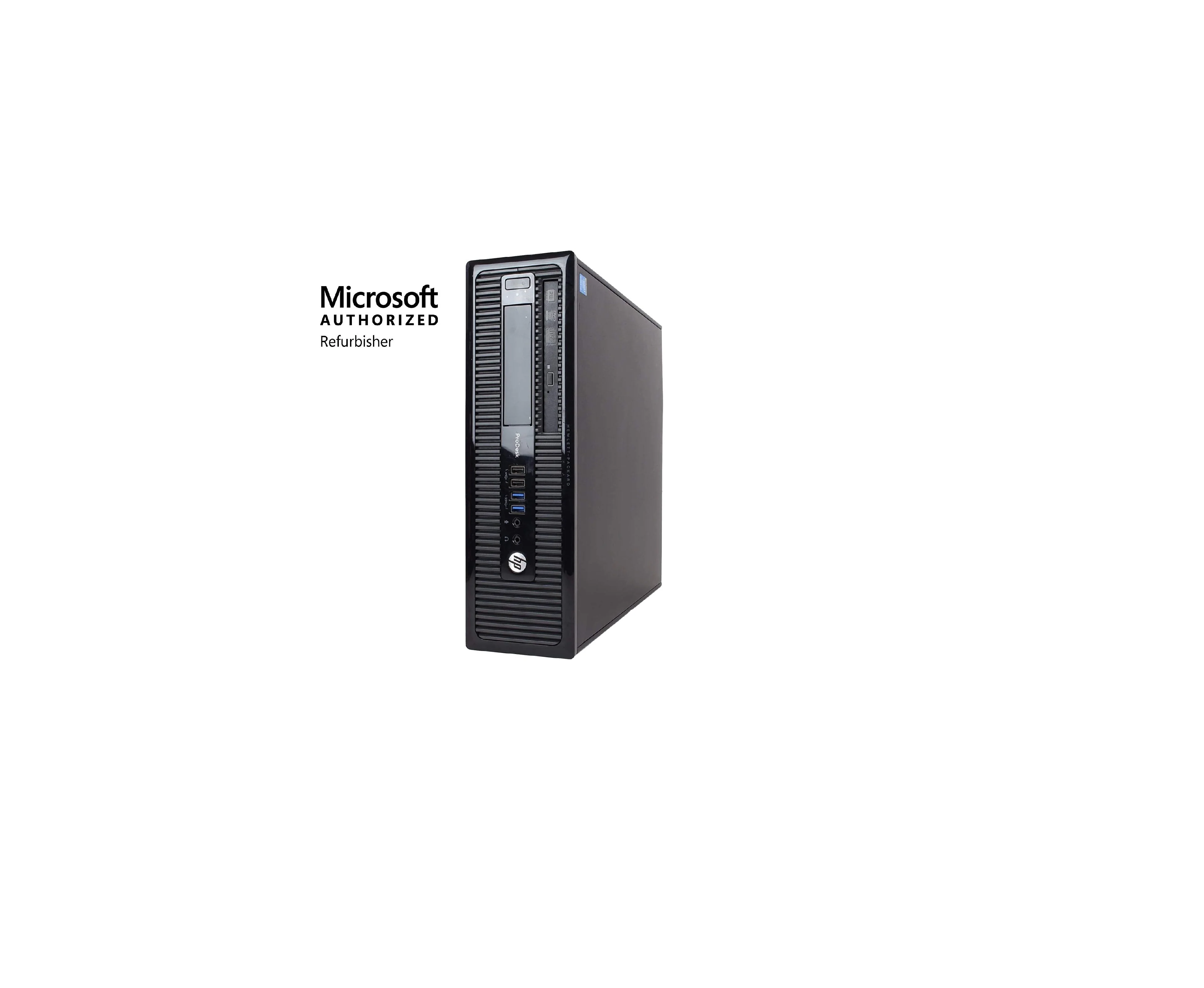 HP Prodesk 400 G1 SFF Desktop i5-4570 3.2GHz, 16GB RAM, 480GB Solid State Drive, DVD, Windows 10 Pro - Refurbished