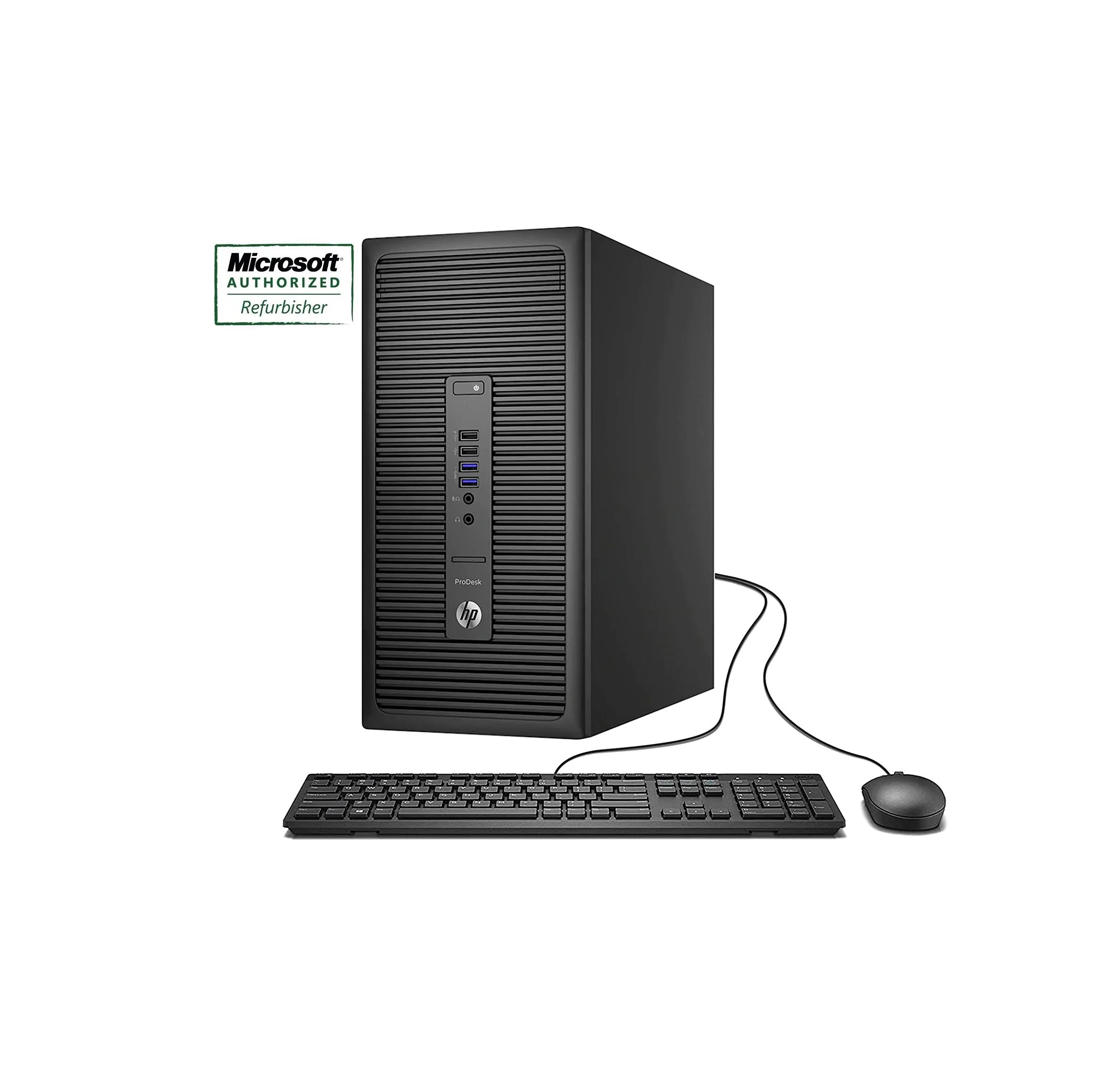 HP ProDesk 600 G2 Tower Desktop i5-6400 2.7GHz, 8GB RAM, 240GB Solid State Drive, DVD, Windows 10 Pro - Refurbished